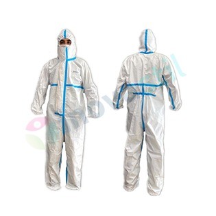 Disposable coverall 55 gr type 3-4 (blue stripe)